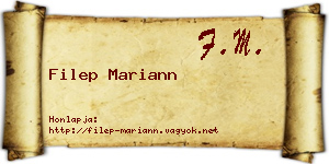 Filep Mariann névjegykártya