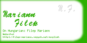 mariann filep business card